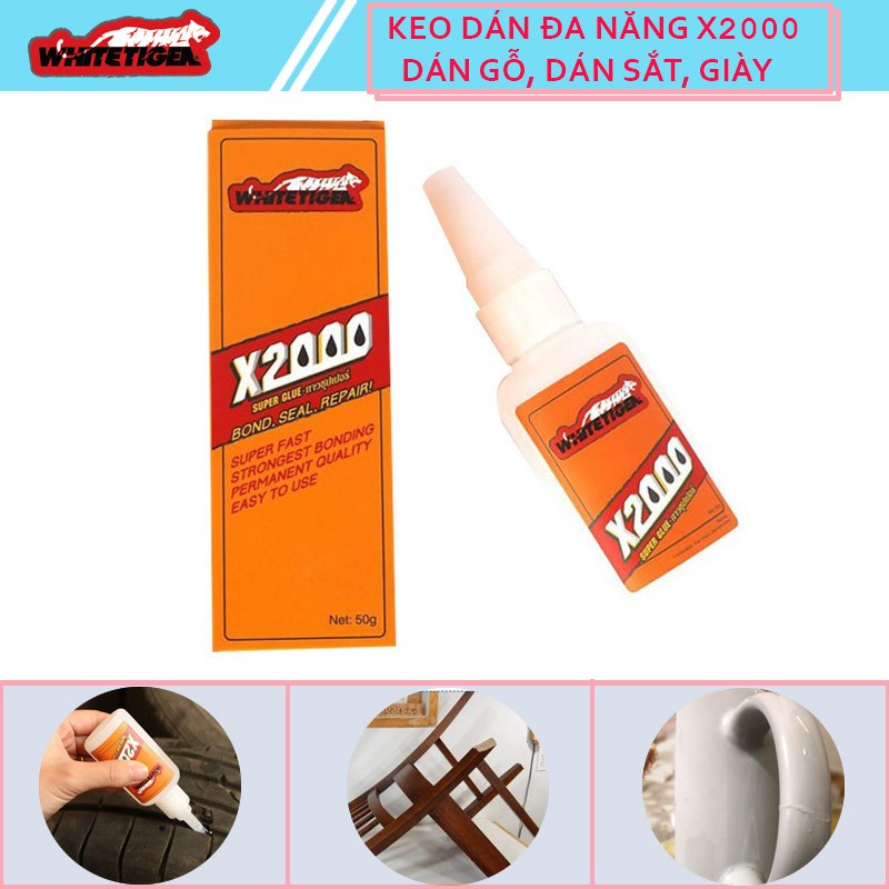 Keo dán đa năng X2000 dán tất cả các vật liệu trong nhà, dán tất cả các vật liệu bằng sắt, gỗ, thủy tinh, sành sứ