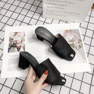 🥑 Dép Gót Quai Nỉ Đế Vuông
