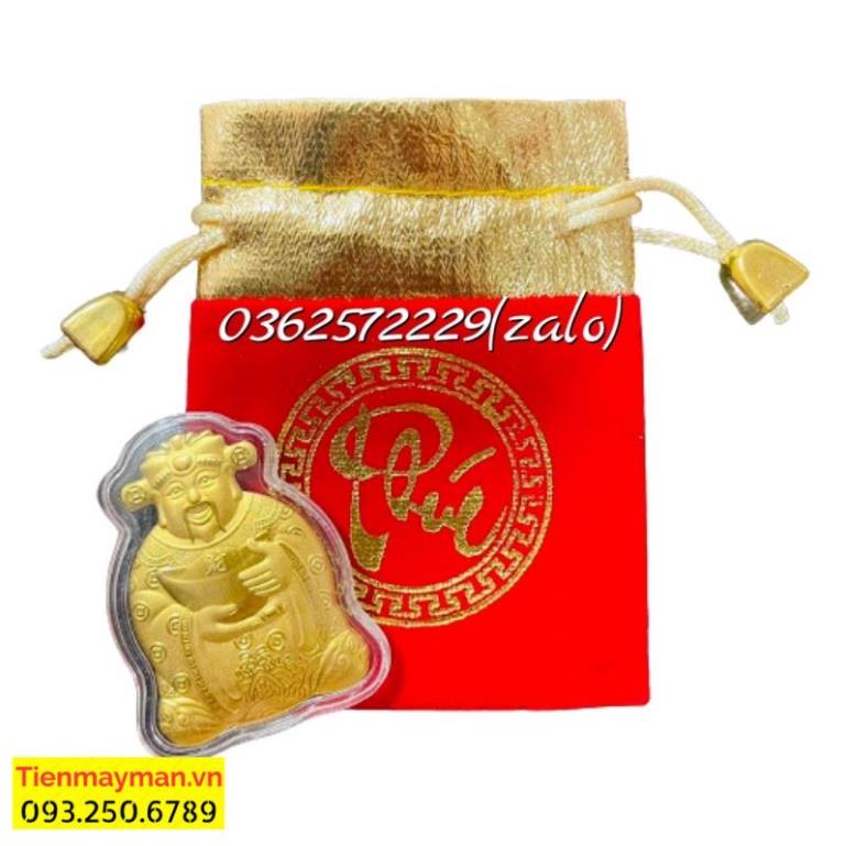 [Quà Tết] Ông Thần Tài Mạ Vàng Kèm Túi Gấm Phúc Lộc ý nghĩa, túi đỏ gửi mẫu ngẫu nhiên