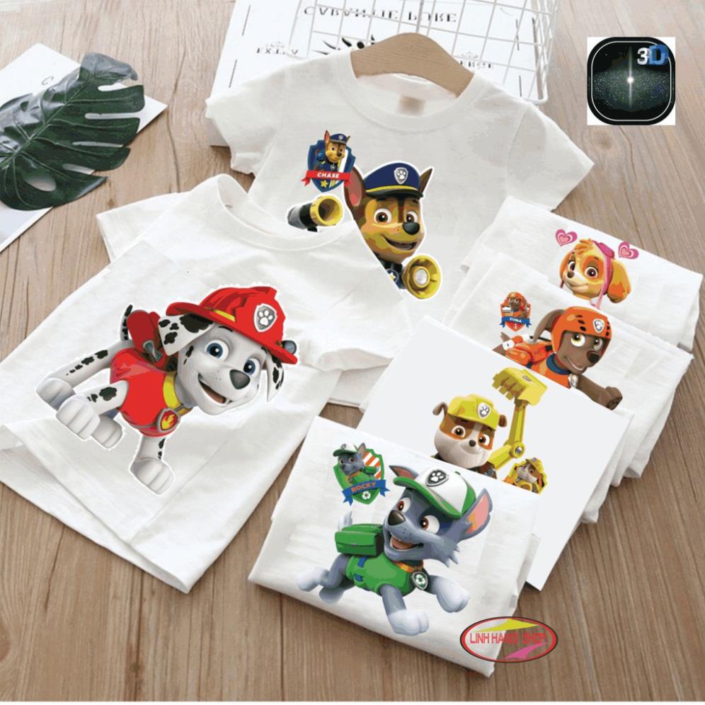 Áo thun Trẻ Em Biệt đội Chó Cứu Hộ PAW Patrol - Màu trắng, chất liệu cotton siêu mềm mại dành cho BÉ YÊU của bạn