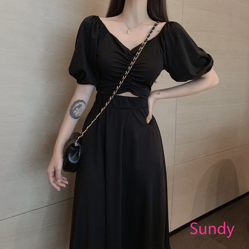 Đầm chữ A lưng cao thời trang cổ điển cho nữ