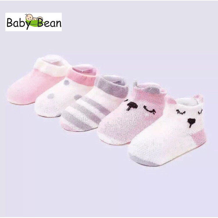 Set 5 Đôi Tất Thun Cotton Bé Sơ Sinh BabyBean (MÀU NGẪU NHIÊN)