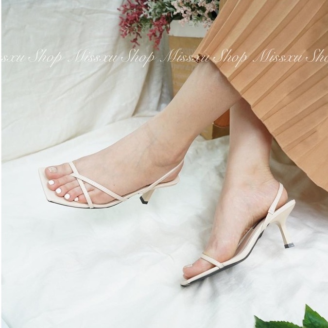 Giày sandal nữ xỏ ngón quai sau 5cm thời trang MYSS - SD91