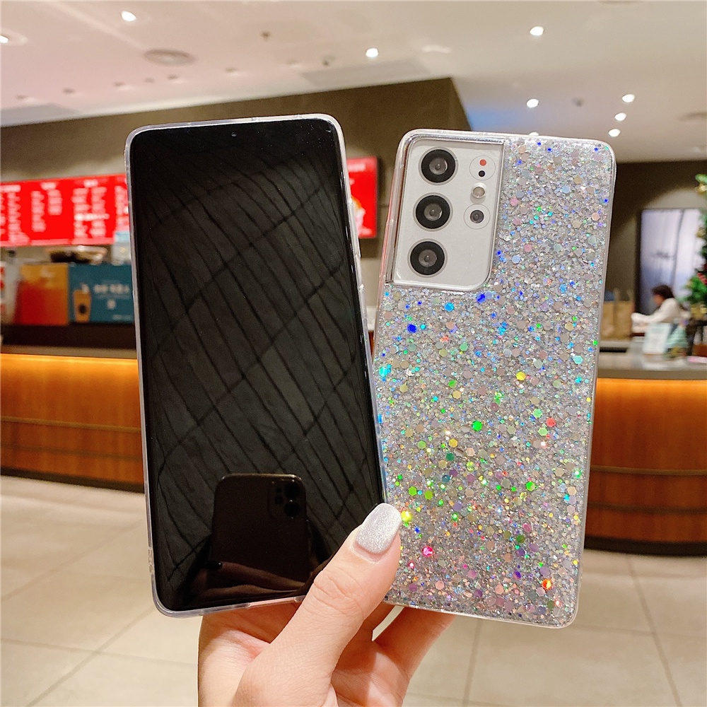 Sang Trọng Ốp Điện Thoại Silicon Kim Sa Cho samsung s22 s21 fe s20 plus note 20 ultra 10 pro s10 lite s9 9 8