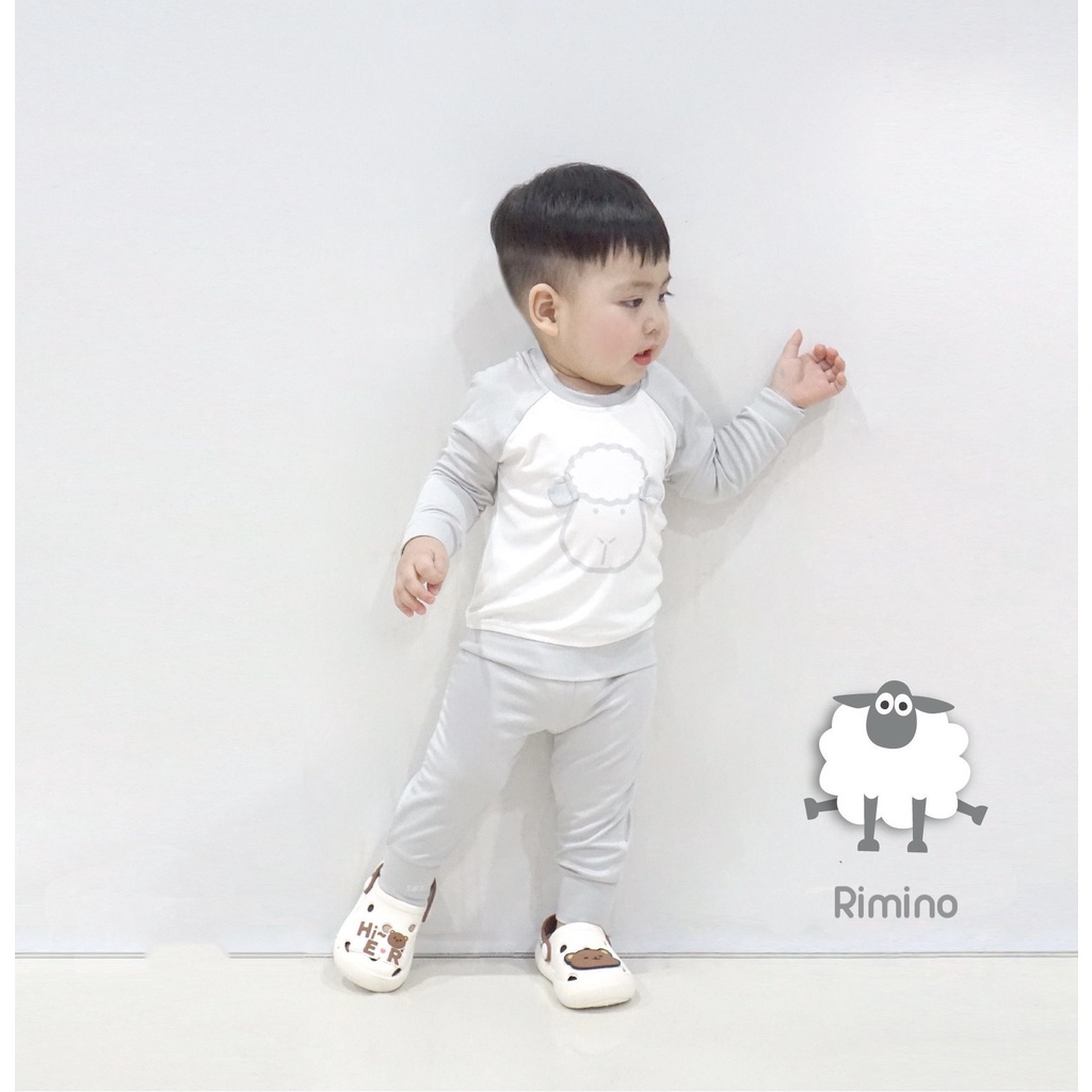 [SALE] Bộ Thun Lạnh Dài Tay Cho Bé Trai, Bé Gái KIMCHIBABY Hoạ Tiết Cừu Non, Bộ Quần Áo Cho Bé Mặc Nhà Thu Đông KWTD2205