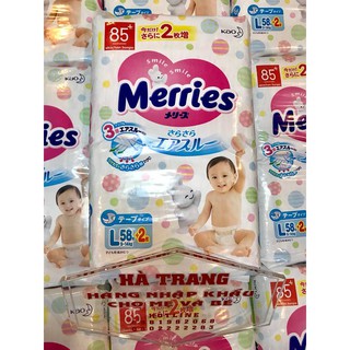 Bỉm Merries Nội địa dán size L50+2 miếng (9-14kg)
