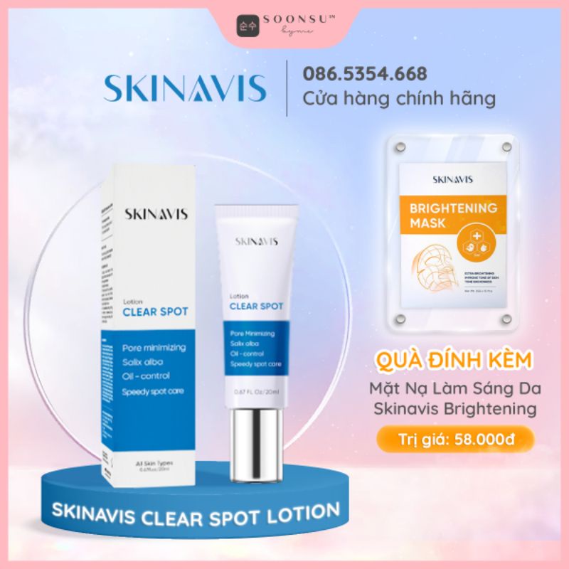 Lotion Kiểm Soát Mụn và Dầu Nhờn - SKINAVIS BHA Clear Spot
