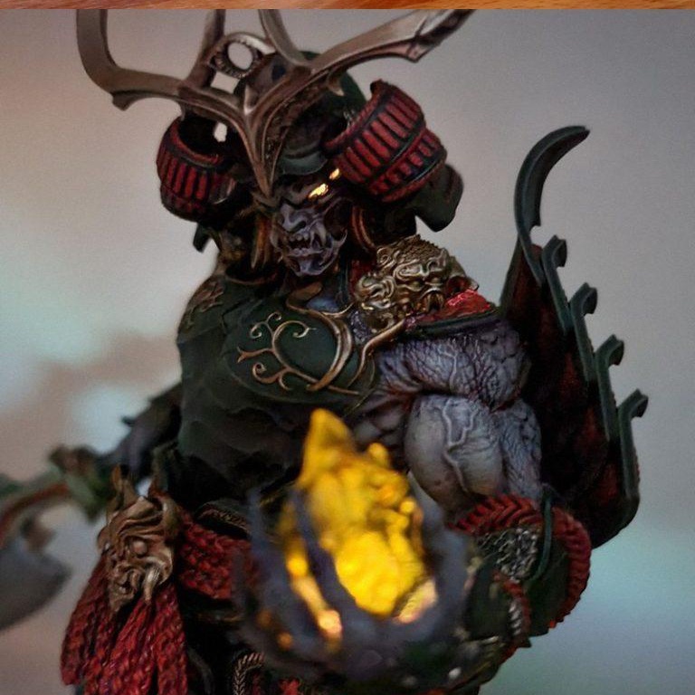Mô Hình Samurai Demon Tenjin Bằng Chất Liệu Nhựa Resin - Cao 16 cm