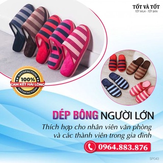 DÉP BÔNG NGƯỜI LỚN ĐI TRONG NHÀ