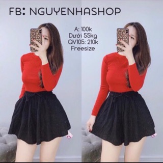 Quần sọt lưng thun giả váy