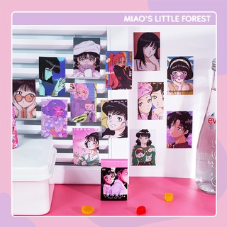 Sticker cô gái MIAO'S LITTLE FOREST cuốn hình dán mini 50 tấm chất washi trang trí sổ tay bullet journal MST417