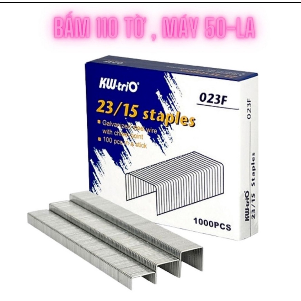 Kim bấm giấy KW.Trio, ghim bấm giấy số lớn đinh gim giấy ghim đóng tập đủ size 23/8 23/10 23/13 23/15 23/20 23/23
