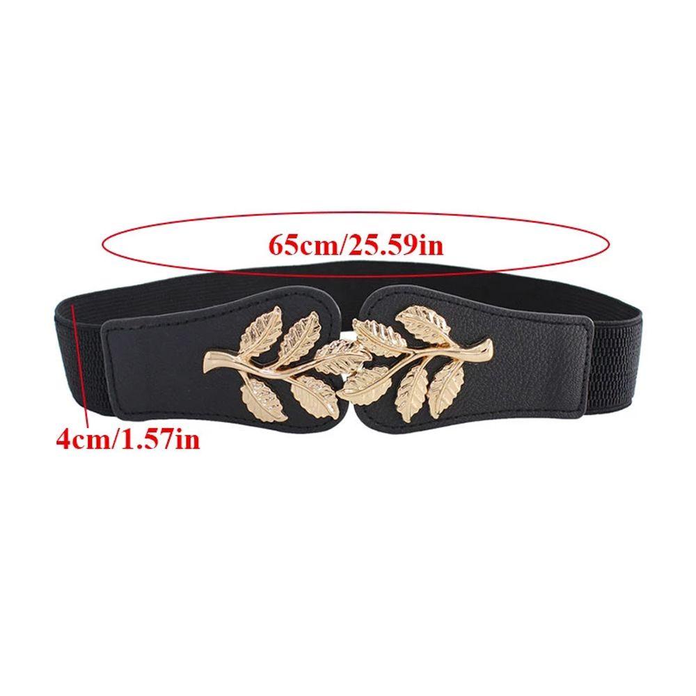 Thắt Lưng Co Giãn Mặt Bản Rộng Phong Cách Vintage Thanh Lịch Cho Nữ Khi Mặc Đầm