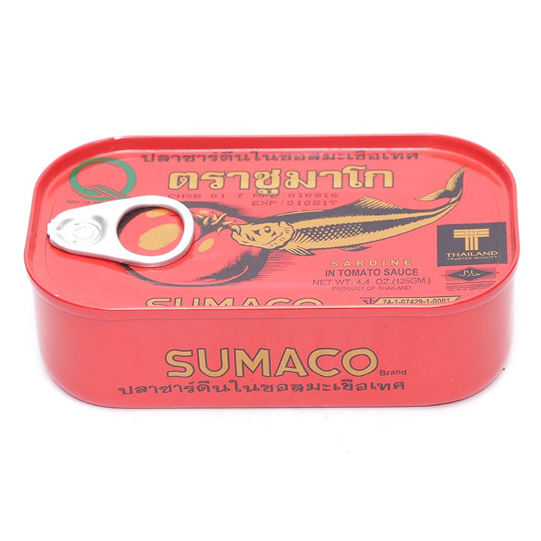 Cá mòi Sốt Cà Thái Lan Sardines Sumaco Hộp 125g (Date 02/2023)