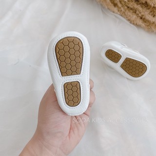 Giày tập đi búp bê vải trắng