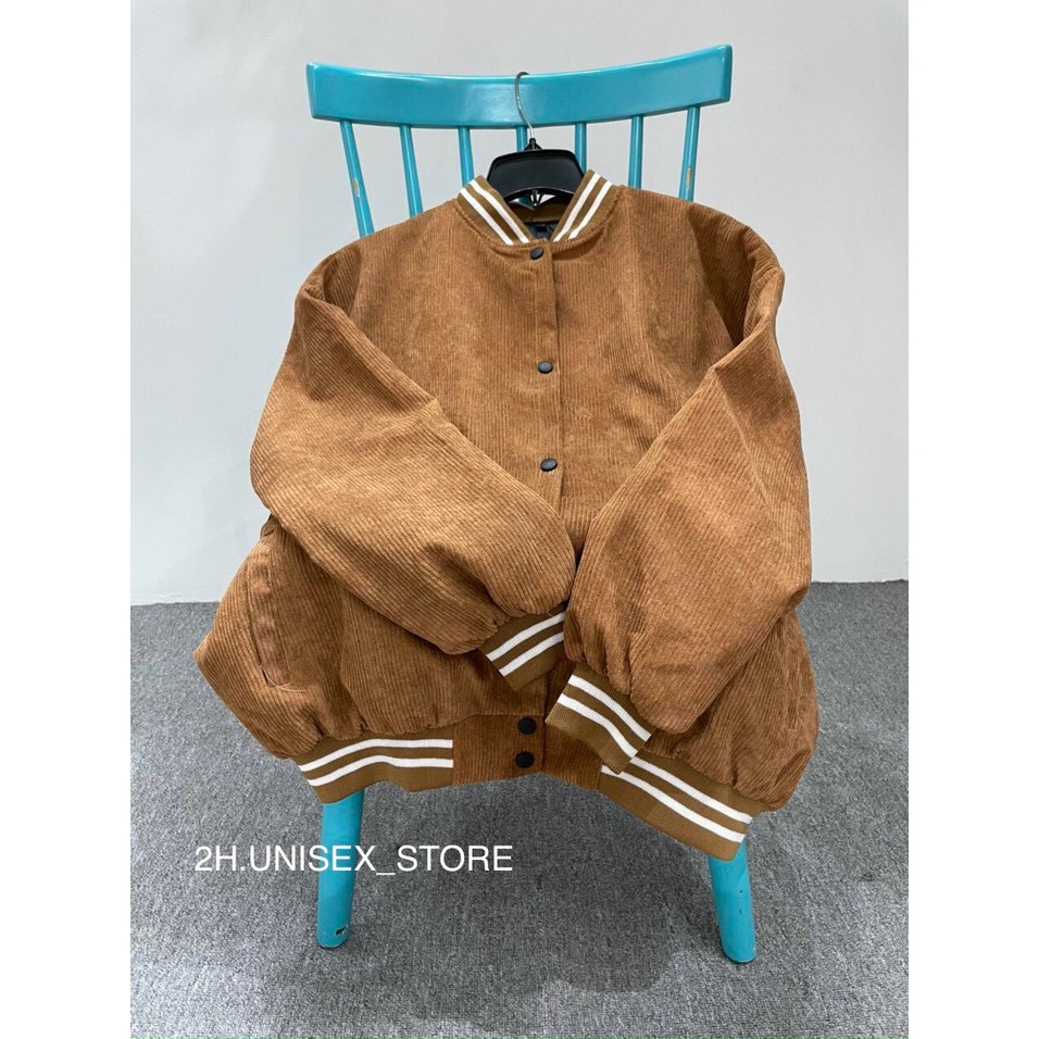 ÁO KHOÁC BOMBER UNISEX NAM NỮ FORM RỘNG CHẤT NHUNG TĂM CAO CẤP 2H.UNISEX_STORE