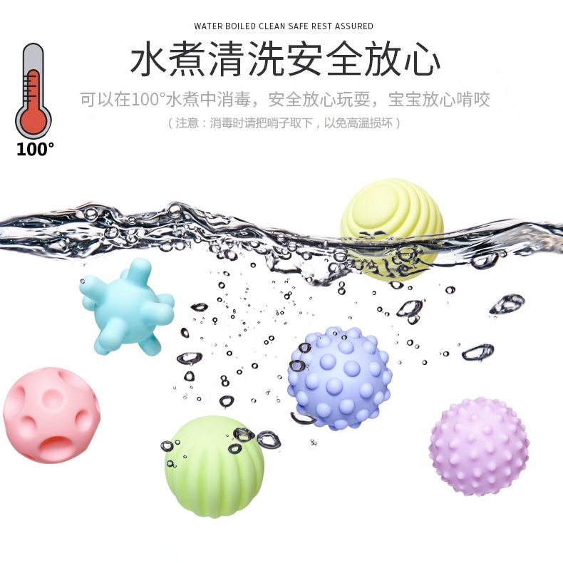 Bộ 6 Quả Bóng Mềm Mát Xa Nhận Thức Cho Bé