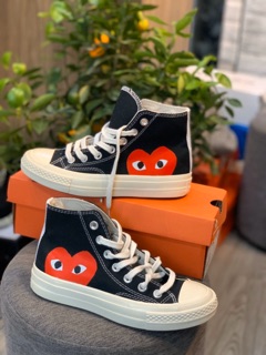 🔥ẢNH THẬT🔥Giày thể thao sneaker tim đen cao