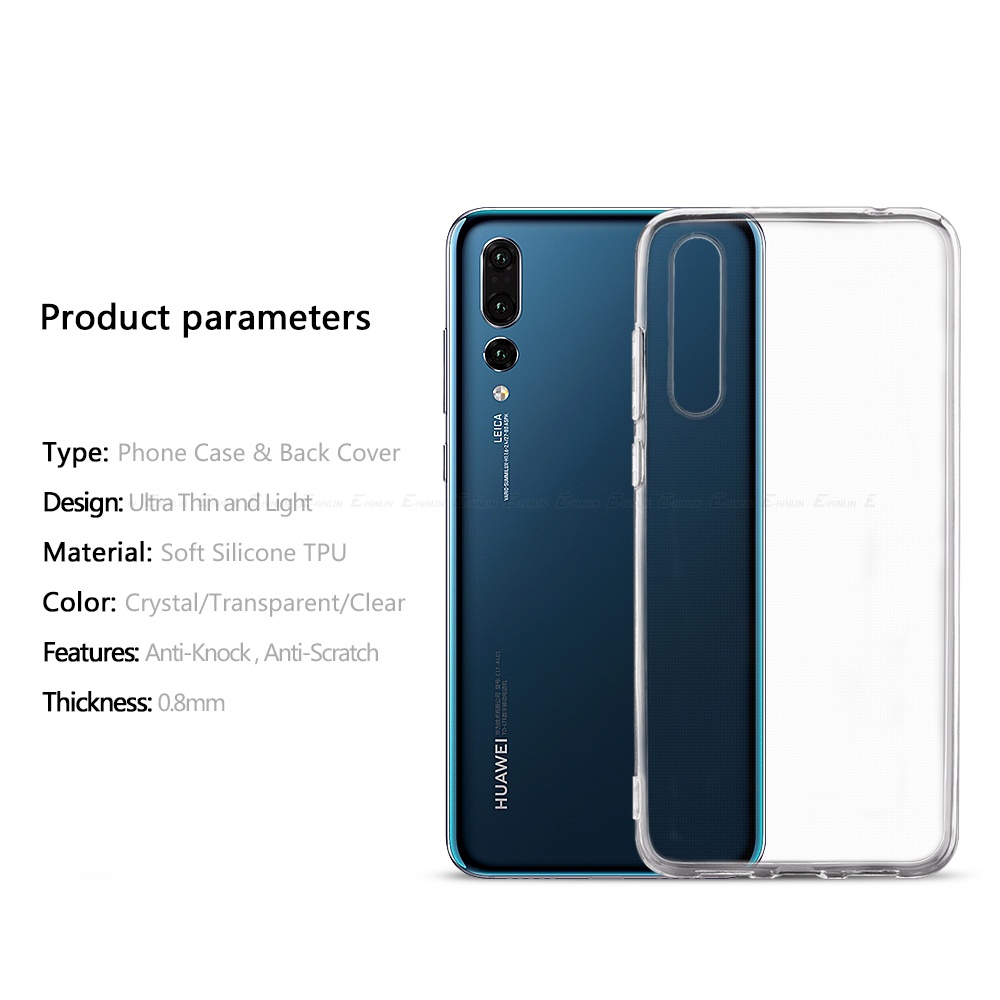 Ốp Điện Thoại Silicon TPU Mềm Trong Suốt Siêu Mỏng Cho HuaWei P50 P40 P30 P20 Pro Plus E Lite XL P Smart Z S