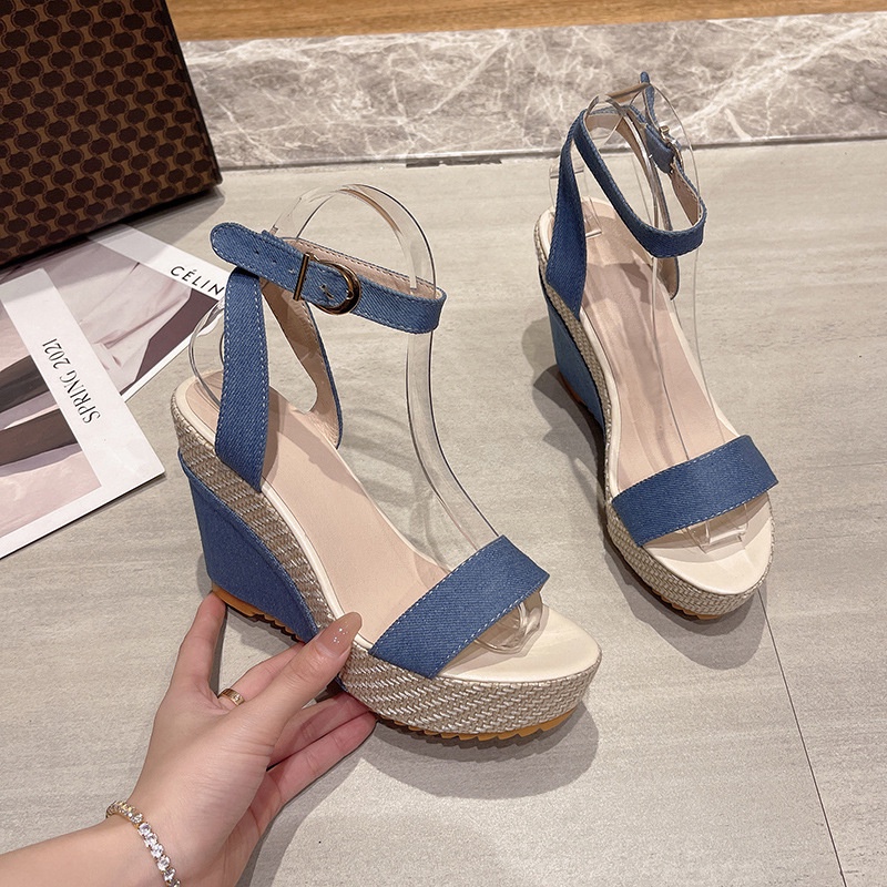 Giày xăng đan IELGY đế xuồng hở ngón đơn giản và thời trang của phụ nữ