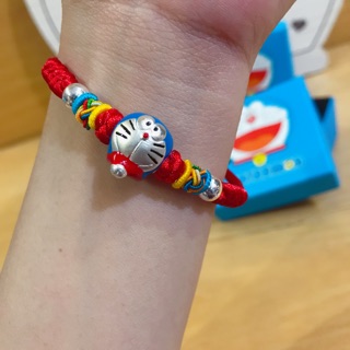 Vòng Tay Bạc Chỉ Đỏ Doremon Doraemon