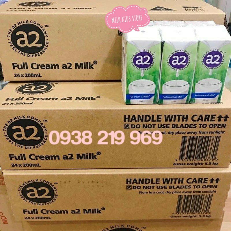 [Mã 55FMCGSALE giảm 8% đơn 500K] [DATE MỚI] THÙNG 24 HỘP/200ML SỮA TƯƠI A2 DẠNG NƯỚC ÚC