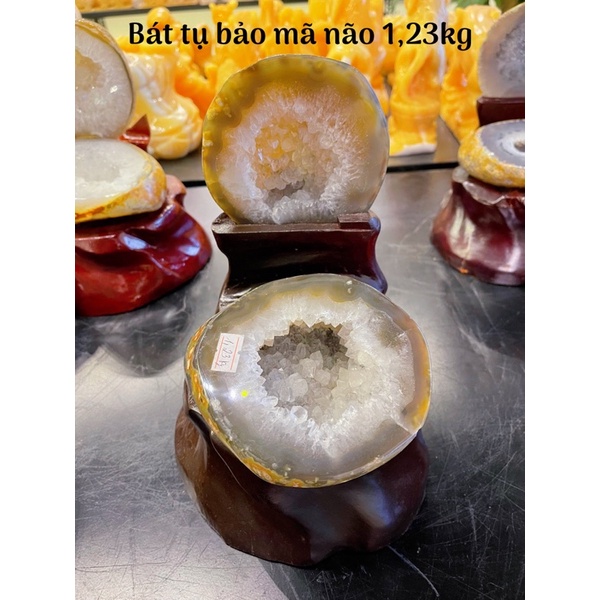 Bát Tụ Bảo Đá Mã Não Phong Thuỷ