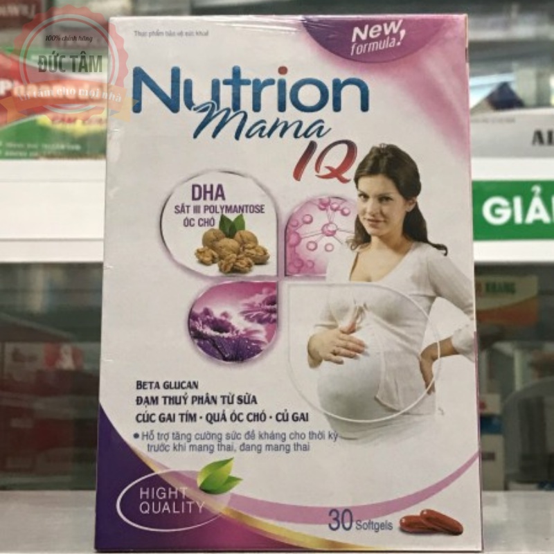 Viên Uống NUTRION MAMA IQ Cho Bà Bầu Hộp 30 viên