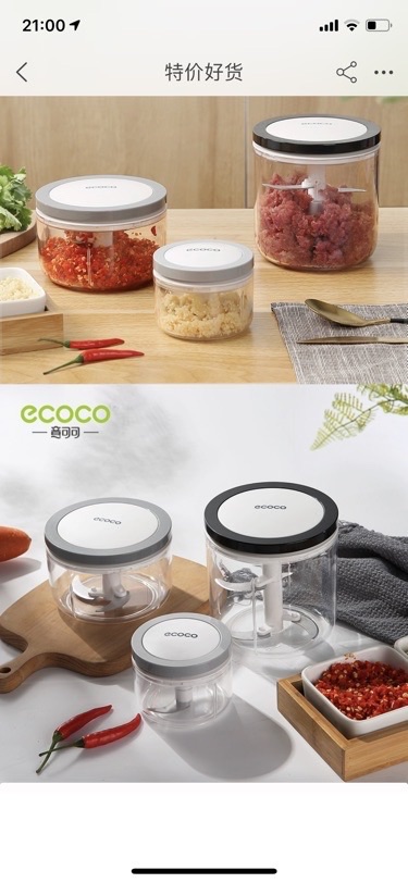 Máy xay tỏi ớt, rau củ, thịt bằng cơ đa năng siêu tiện dụng ecoco | BigBuy360 - bigbuy360.vn