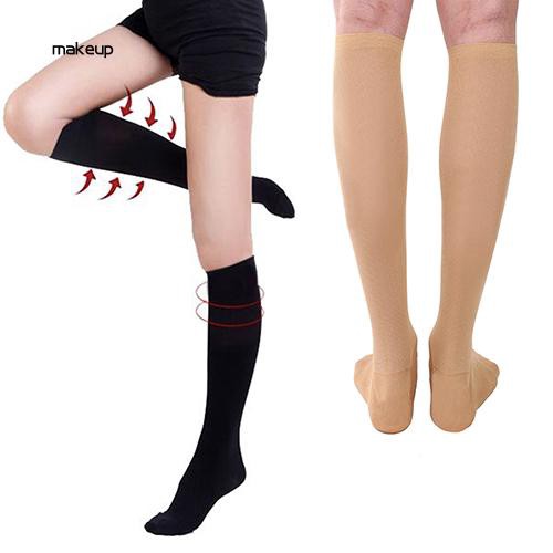 Tất nylon màu trơn dài đến đầu gối cho nam và nữ