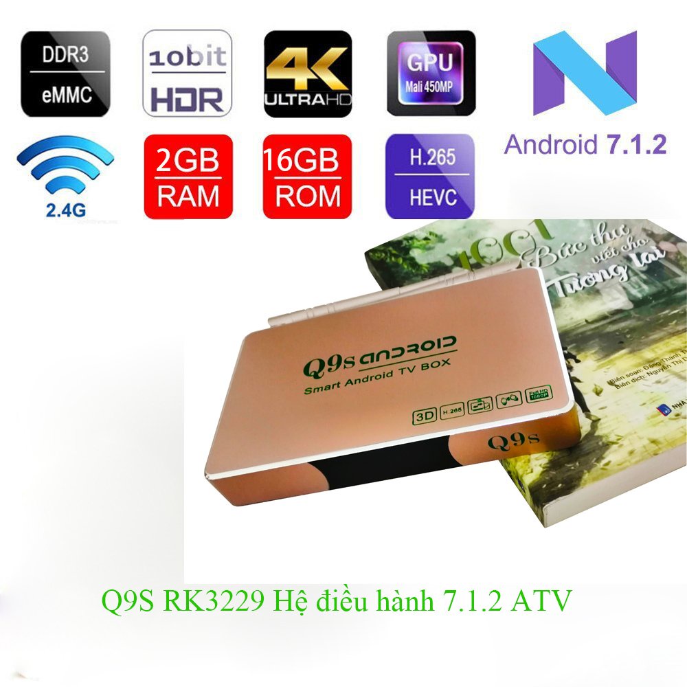 Q9s - đầu thu smart tivi box chuyên các chương trình giải trí, bảo hành 12 tháng, lỗi đổi mới trong vòng 30 ngày