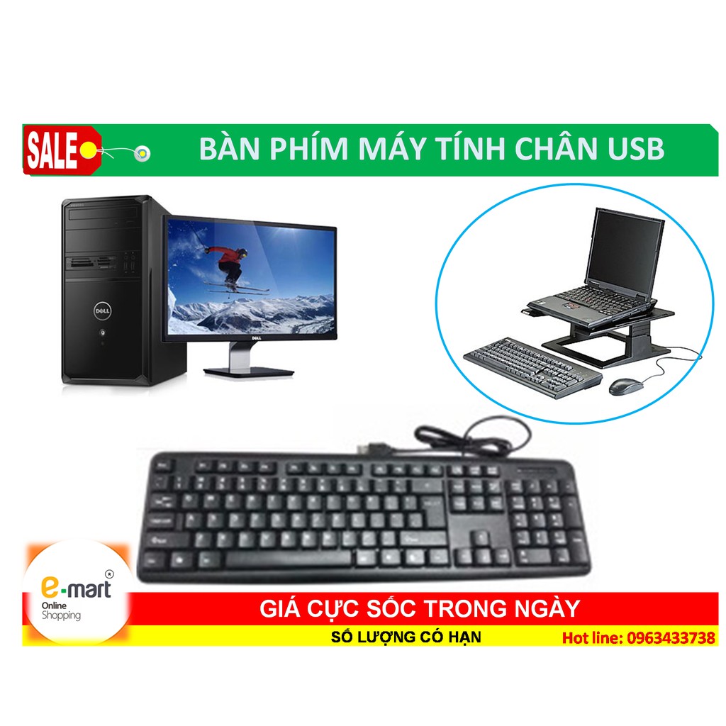 Bàn phím đa năng dùng cho Game PC/ Laptop, chân USB siêu bền