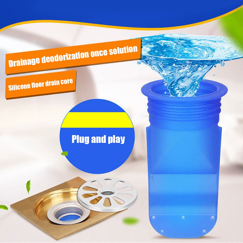 1 Bộ Nắp Đậy Ống Nước Khử Mùi Bằng Silicone
