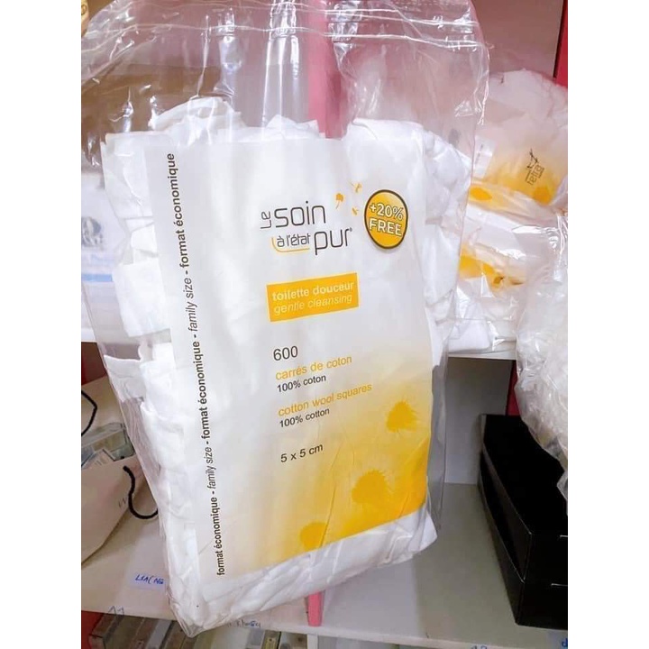 Bông Tẩy Trang Pháp  gói 600 miếng