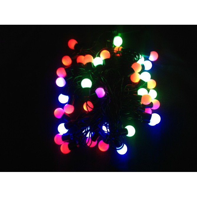 Dây đèn nháy trang trí bóng bi đục - Dây đèn led bóng tròn ping pong light cao cấp chống nước, nhiều chế độ nháy