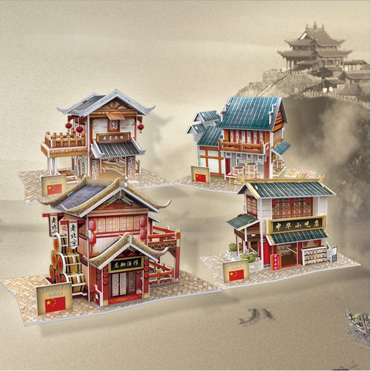 Nhà Cổ Trang Trung Quốc - Mô hình nhà giấy 3D