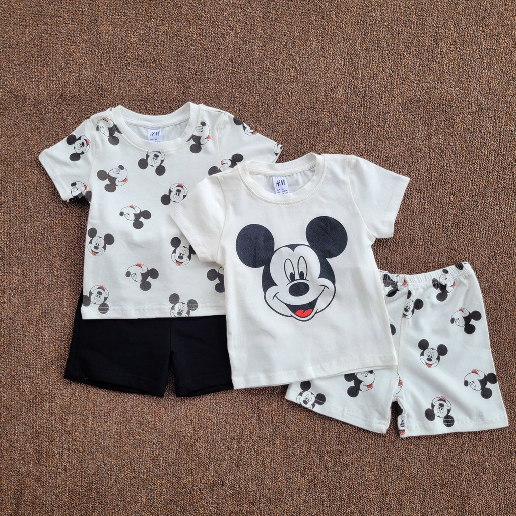 SET 2 BỘ ĐÙI BÉ TRAI TRẮNG NHIỀU MICKEY