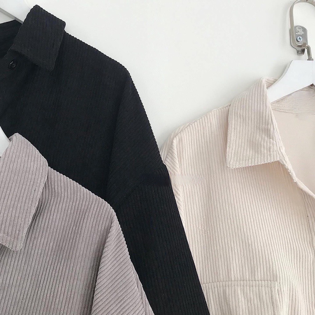 Áo Sơmi nhung Tăm vintage Unisex nam nữ,áo nhung tăm chất đẹp thoáng mát.