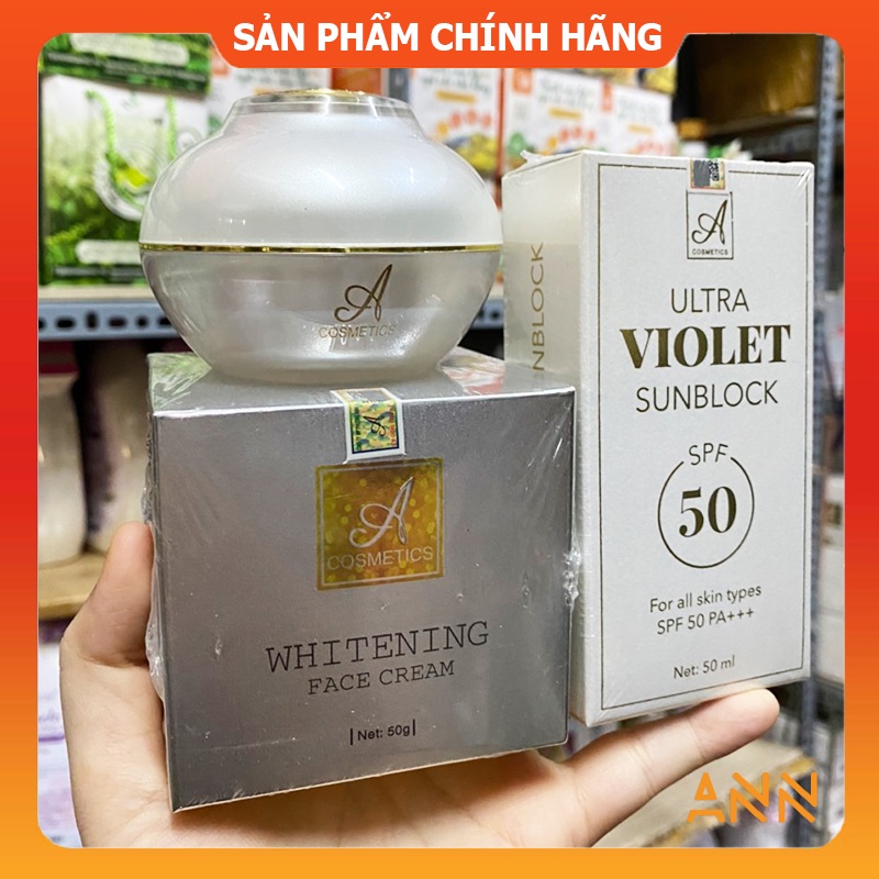 [Chính hãng] Kem Face Pháp Chữ A Cosmetics và Kem Chống Nắng Ultra Violet Sunblock - Mỹ Phẩm Phương Anh