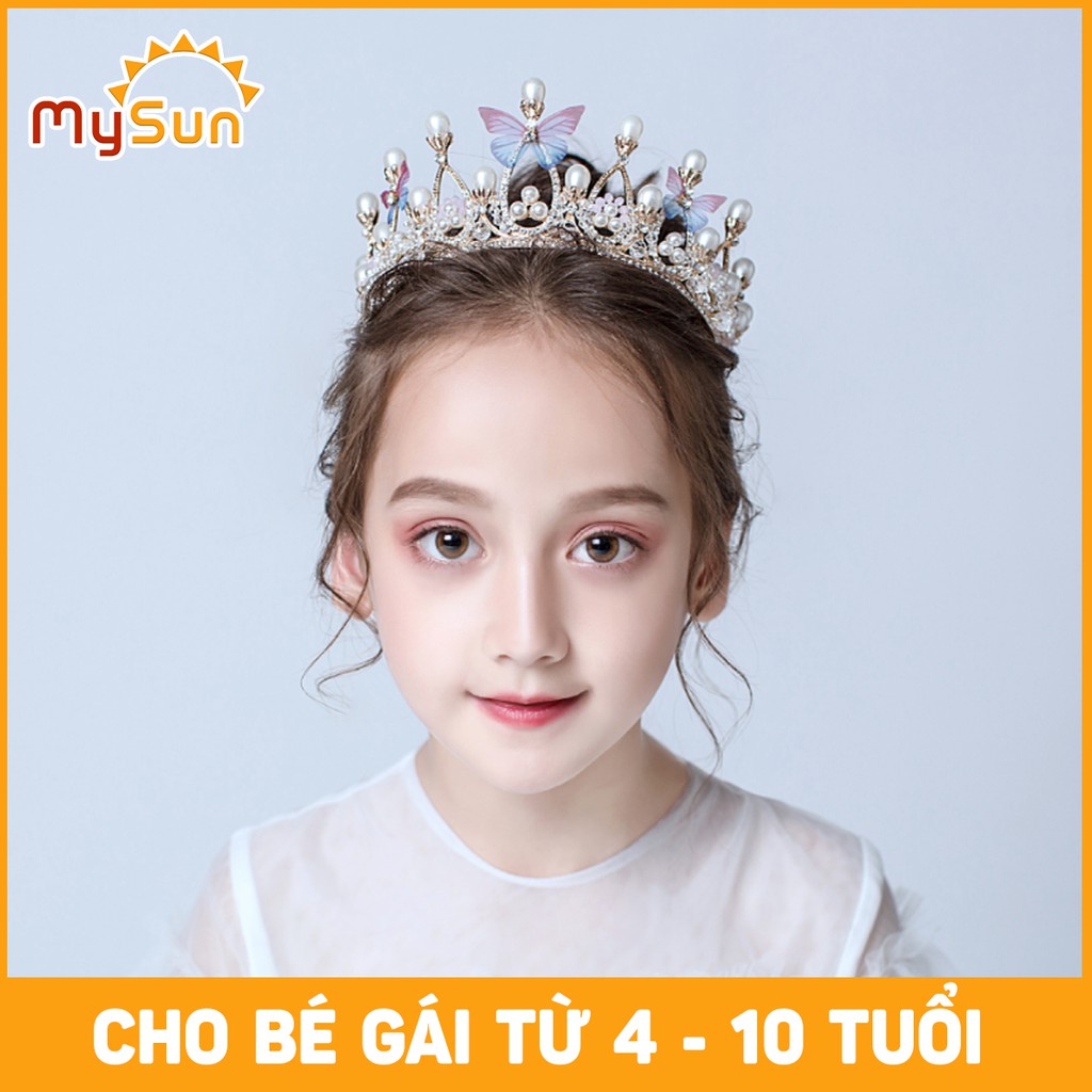 Vương miện công chúa sinh nhật cho bé gái cài tóc, trang trí bánh kem MySun