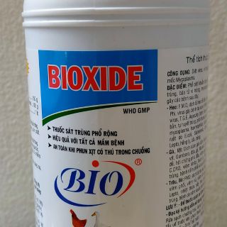 Sát trùng chuồng trại (có thú nuôi), diệt khuẩn, mầm bệnh bioxide 500ml