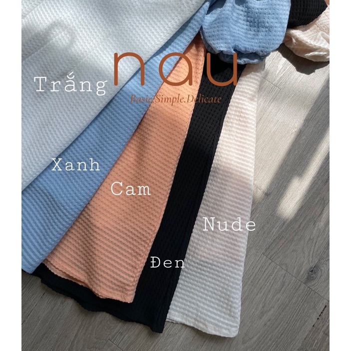 Đầm tay phồng dáng mini basic