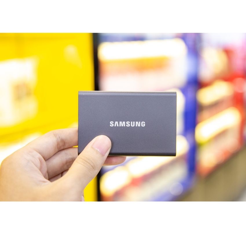 Ổ Cứng Di Động SSD Samsung T7 Portable 500GB 2.5 inch USB 3.2 Xanh (Đọc 1050MB/s - Ghi 1000MB/s)-(MU-PC500H/WW)