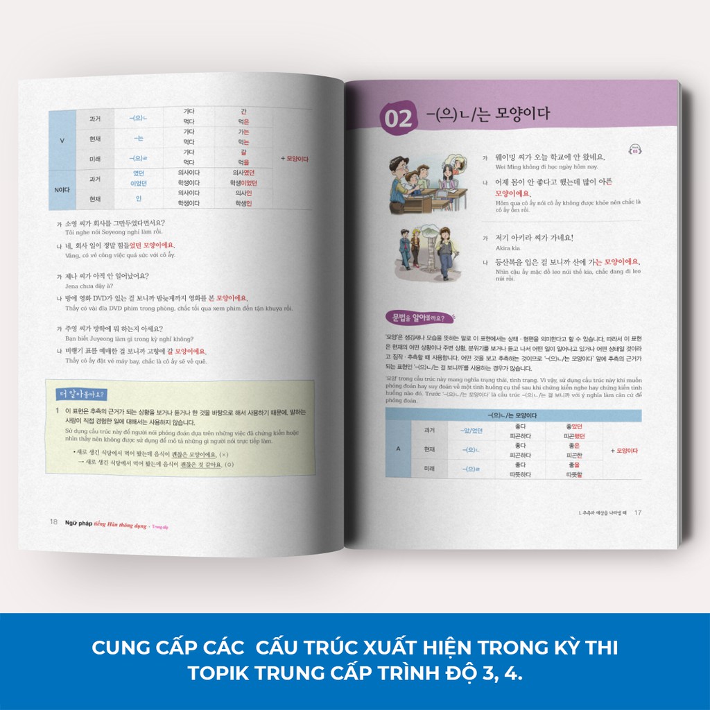 [LIFEMALL9915 - 12% đơn 99K] Sách - Ngữ Pháp Tiếng Hàn Thông Dụng Trung Cấp - Korean Grammar In Use Intermediate