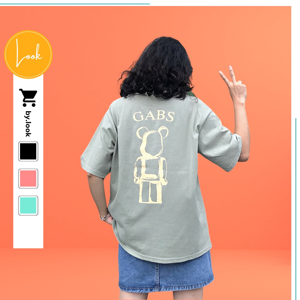 Áo thun unisex LM Bear in 2 mặt phông tay lỡ nam nữ form rộng Freesize | BigBuy360 - bigbuy360.vn