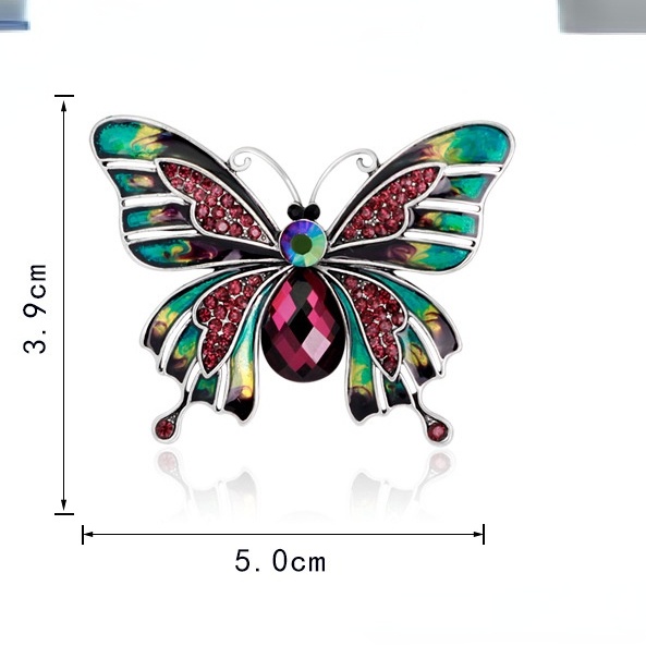 Ghim Cài Áo Hình Bướm Đính Đá Và Ngọc Trai Nhân Tạo Thời Trang Cho Nữ