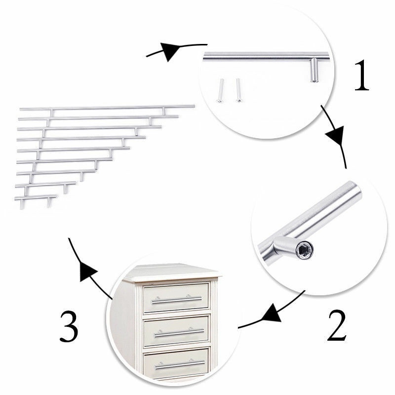 Tay Nắm Cửa Hình Chữ T Bằng Thép Không Gỉ 304 | BigBuy360 - bigbuy360.vn