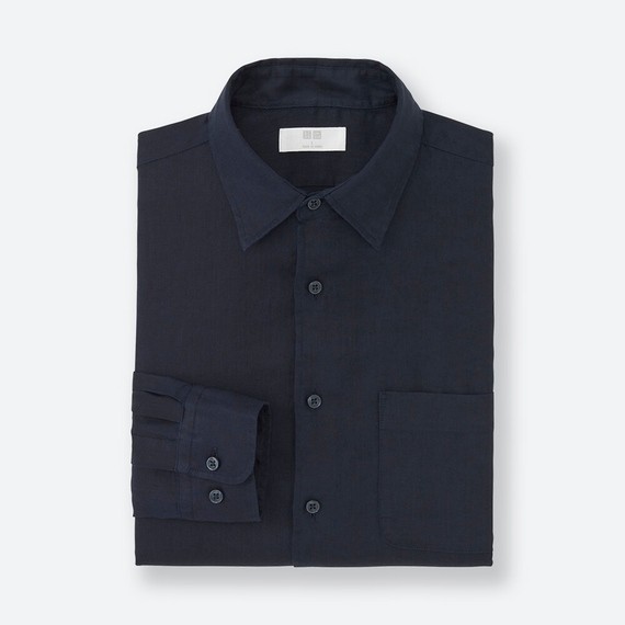 Áo sơ mi vải lanh Uniqlo