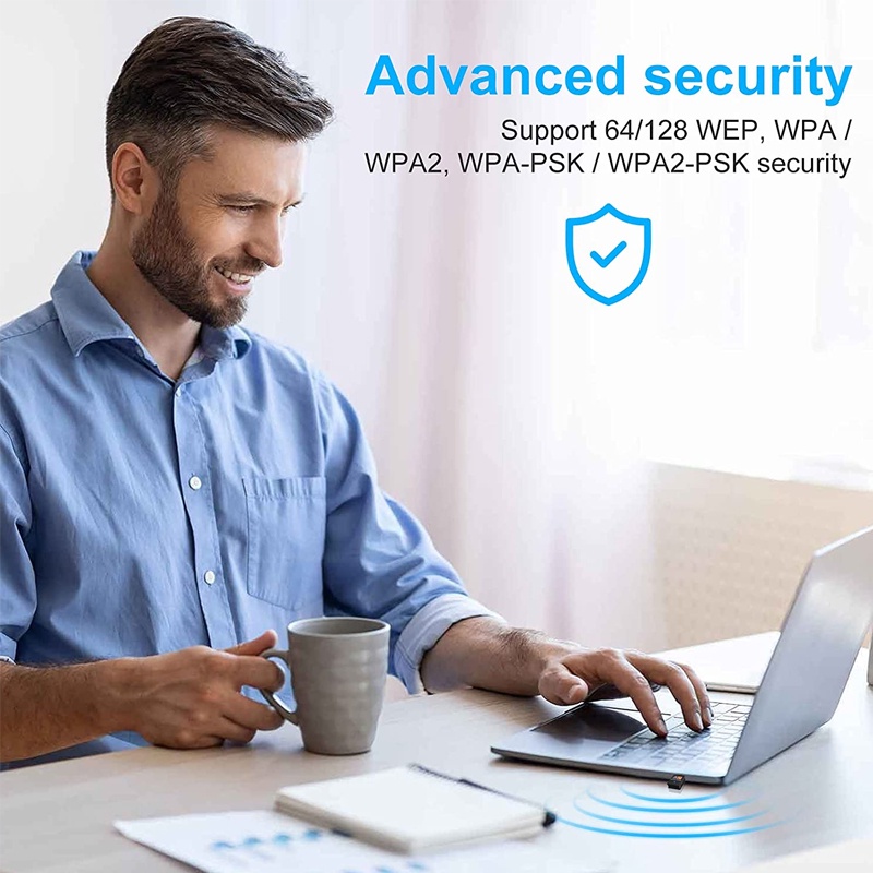 Usb thu sóng wifi băng tần kép không dây tốc độ 600mbps 2.4g/5.G AC 802.11AC