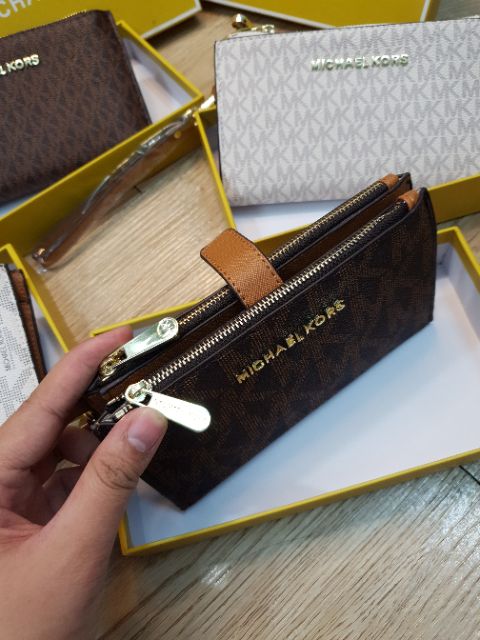 Ví mk 2 ngăn kéo khóa cầm tay xịn sò size18 fullbox